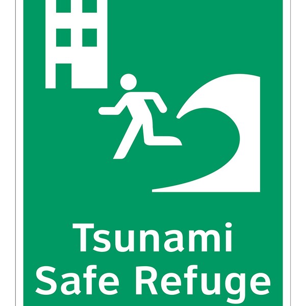 Clarion Safety Systems Tsunami Safe Refuge Building Safety Signs Indoor